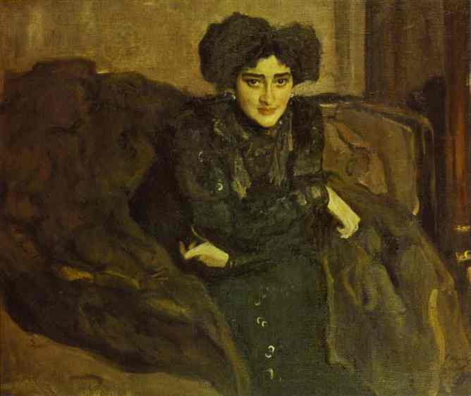 Oil painting:Portrait of Yevdokia Loseva. 1903