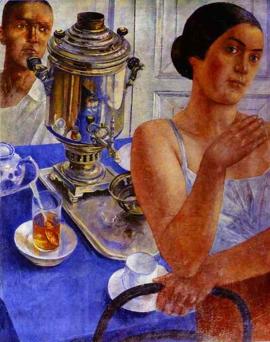 Oil painting:Samovar. 1926