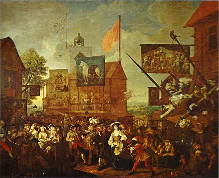 Oil painting:Southwark Fair. 1733