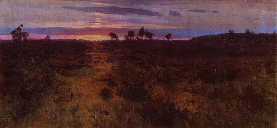 Oil painting:Sunset. 1890