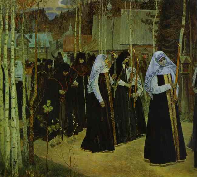 Oil painting:Taking the Veil. 1897