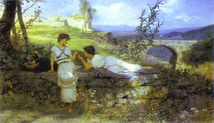 Oil painting:Talisman. 1880