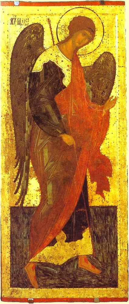 Oil painting:The Archangel Michael. c. 1502
