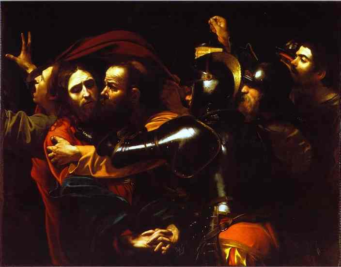 Oil painting:The Betrayal of Christ. 1602