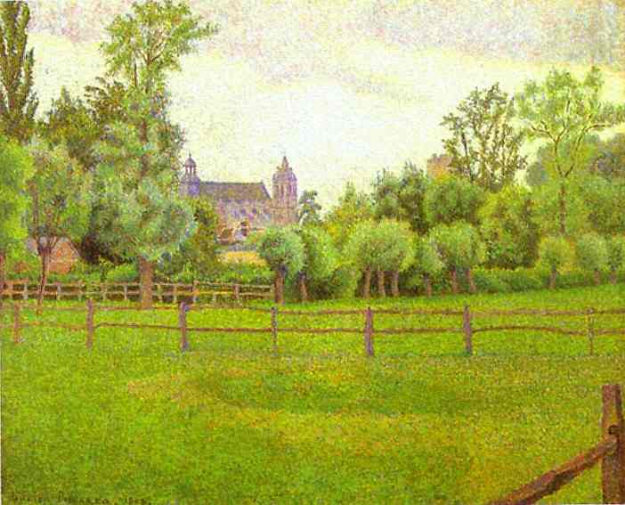 Oil painting:The Church at Gisors. 1888.