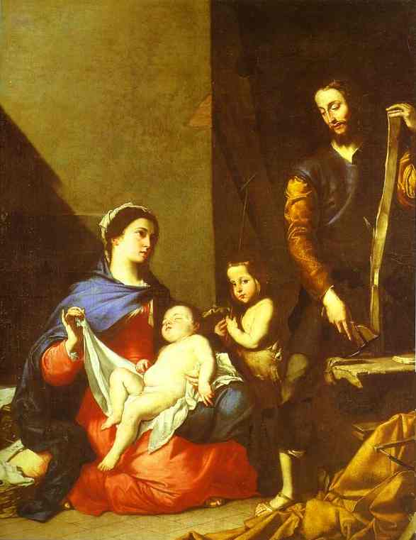 Oil painting:The Holy Family. 1639