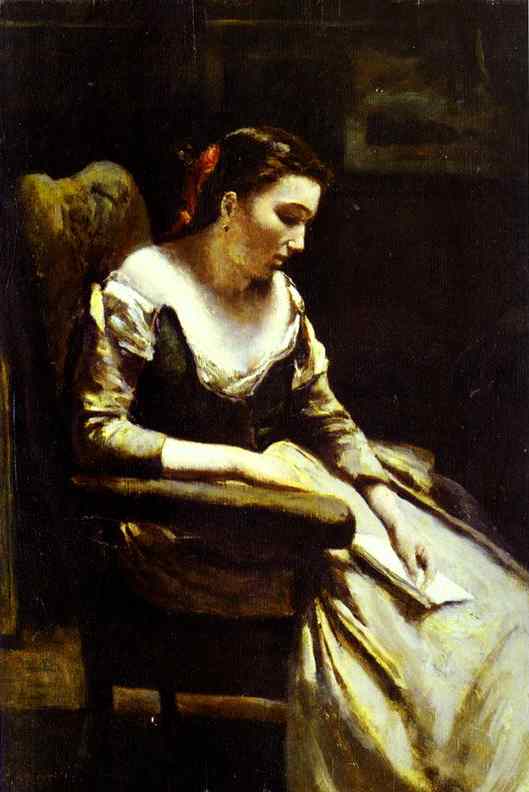 Oil painting:The Letter. 1865