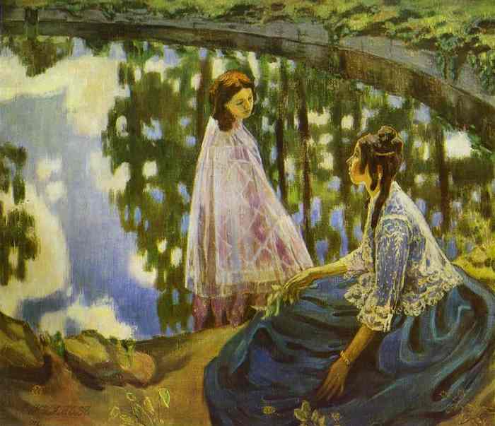 Oil painting:The Pool. 1902