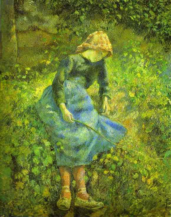 Oil painting:The Shepherdess. 1881