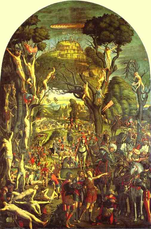 Oil painting:The Ten Thousand Crucifixions of Mount Ararat. 1515