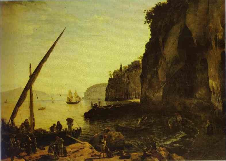 Oil painting:View of Sorrento. 1826