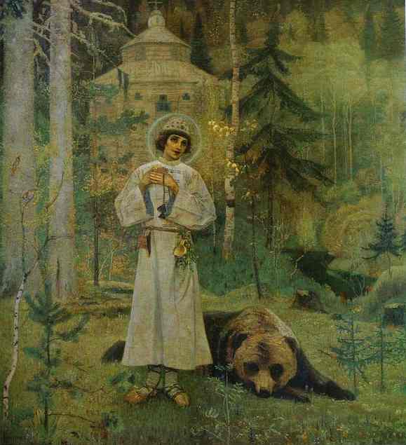 Oil painting:Youth of Saint Sergiy Radonezhsky. 1892