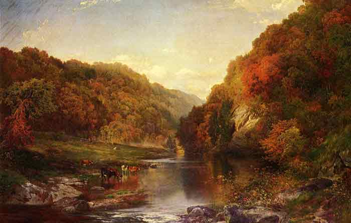 Oil painting for sale:Autumn on the Wissahickon, 1864