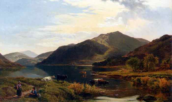 Oil painting for sale:Cattle By A Lake, 1862