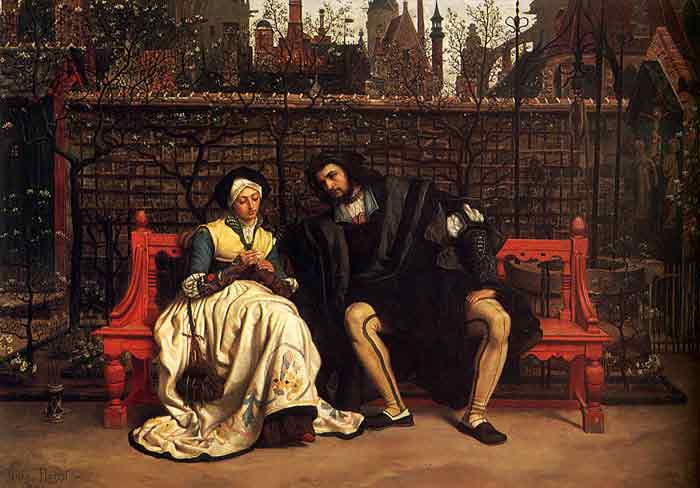 Oil painting for sale:Faust and Marguerite in the Garden, 1861