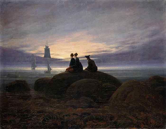 Oil painting for sale:Moonrise by the Sea, 1822