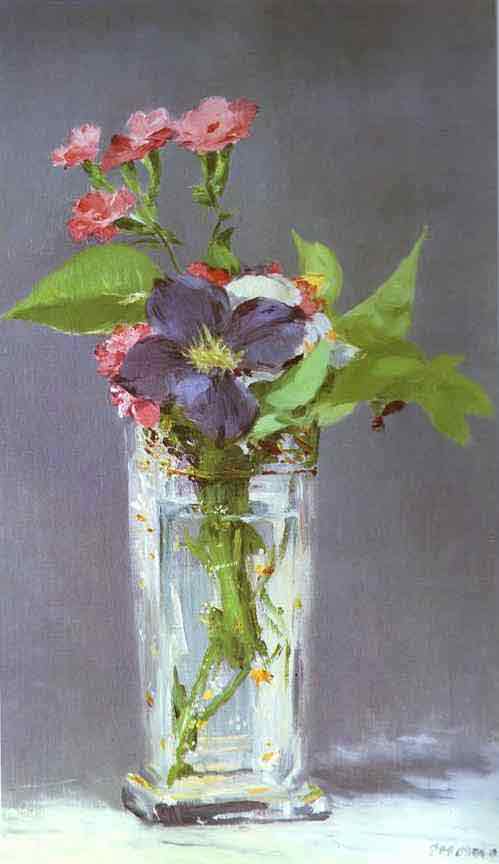 Clematis in a Crystal Vase. c.1881