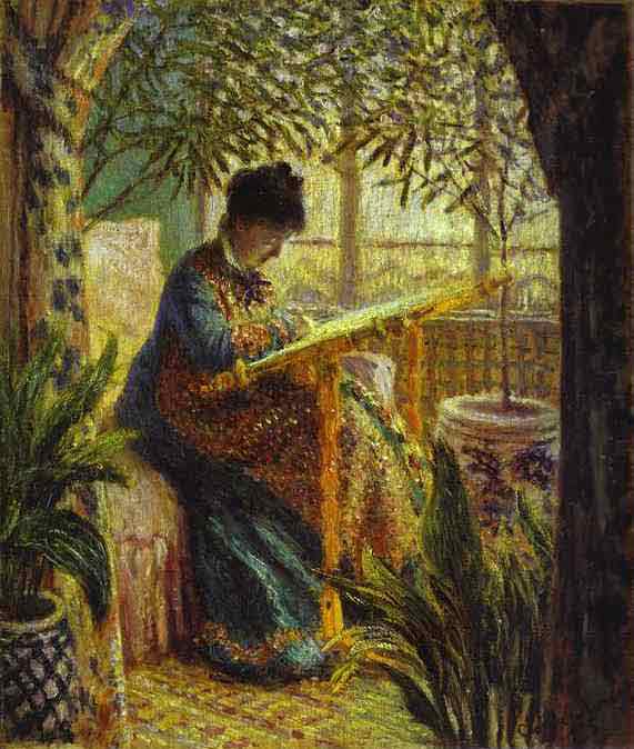 The Woman at Work (Camille Monet Embroidering). 1875.