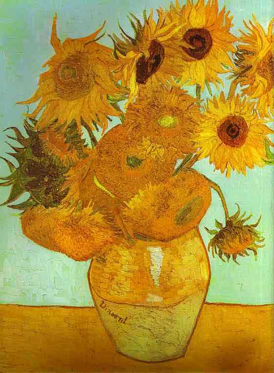 Twelve Sunflowers in a Vase. August 1888