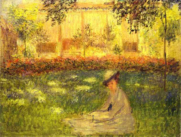 Woman Sitting in a Garden (Femme assise dans le jardin). 1876.