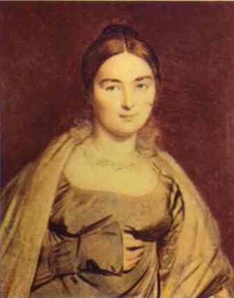 Oil painting:Portrait of Madame Ingres. 1815