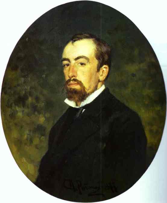 Oil painting:Portrait of the Artist Vasily Polenov. 1877