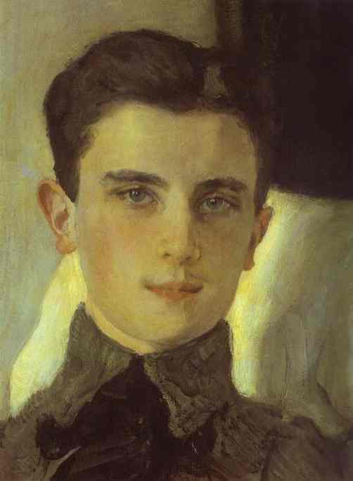 Oil painting:Portrait of Count Felix Sumarokov-Elstone, later Prince Yusupov. Detail. 1903