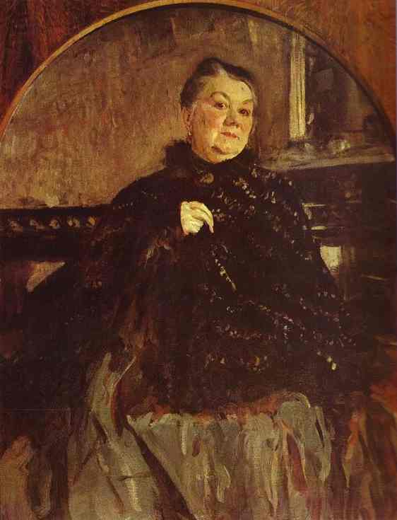 Oil painting:Portrait of the Actress Glikeria Fedotova. 1905