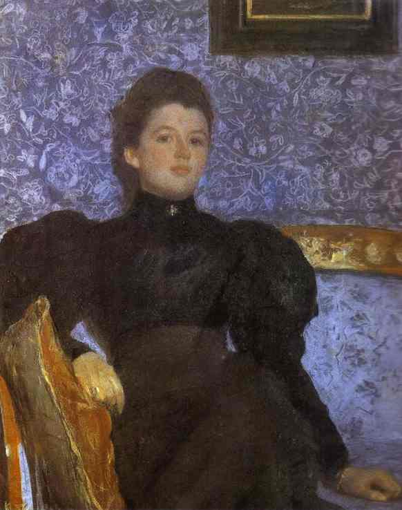 Oil painting:Portrait of Countess Varvara Musina-Pushkina. 1895