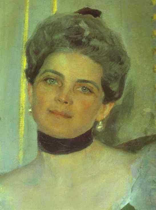 Oil painting:Portrait of Princess Zinaida Yusupova. Detail. 1900