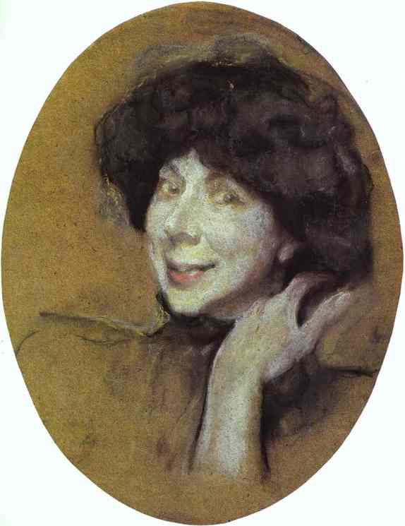 Oil painting:Portrait of Anna Benois. 1908