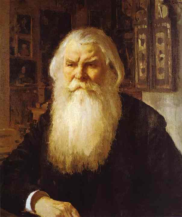 Oil painting:Portrait of Ivan Zabelin. 1892