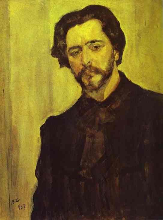 Oil painting:Portrait of the Writer Leonid Andreev. 1907