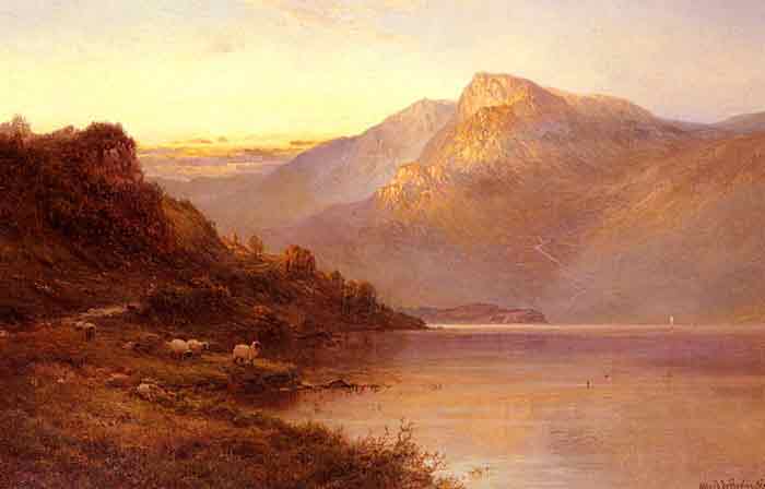 Oil painting for sale:Sunset On The Loch