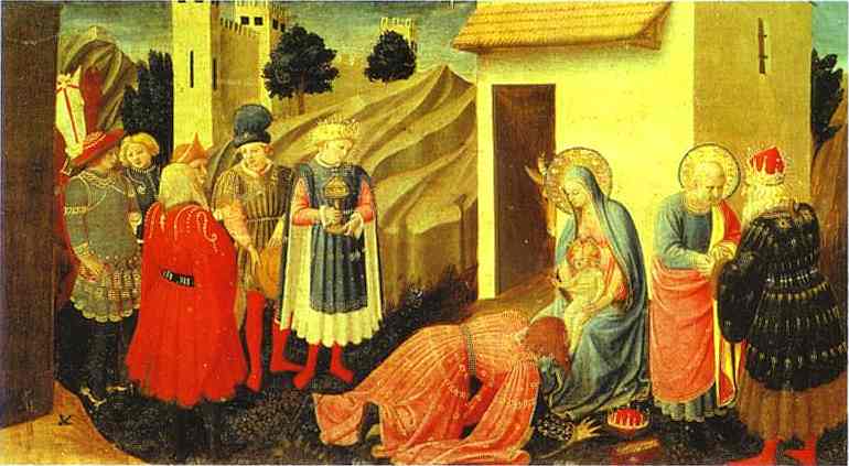 Oil painting:Annunciation. Adoration of the Magi. c.1432
