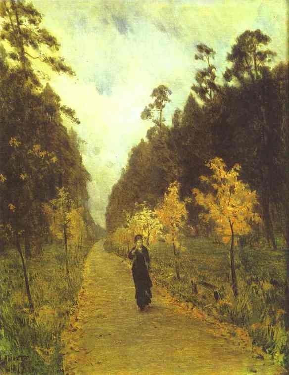Oil painting:Autumn Day. Sokolniki. 1879