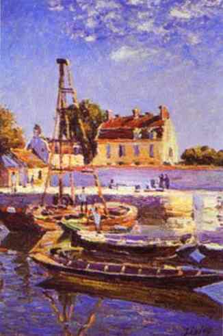 Oil painting:Boats. 1885