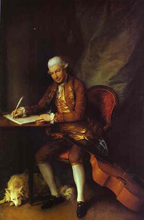 Oil painting:Carl Friedrich Abel. 1777