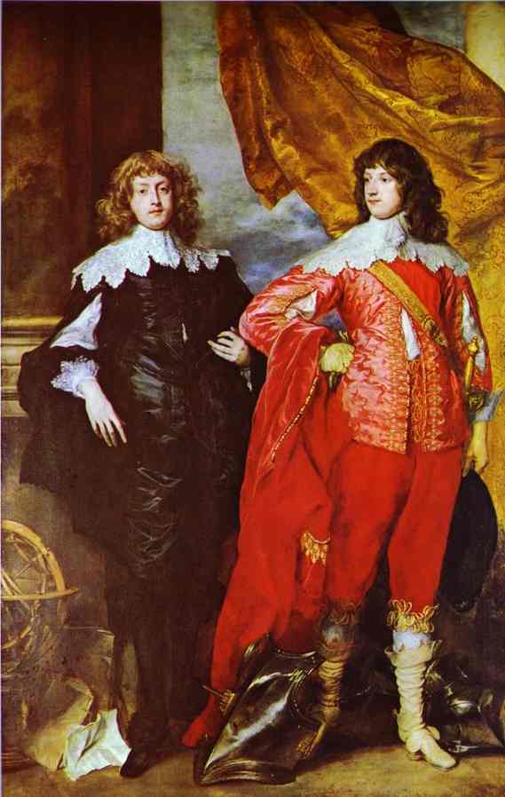 Oil painting:George Digby, 2nd Earl of Bristol and William Russell, 1st Duke of Bedford. 1637
