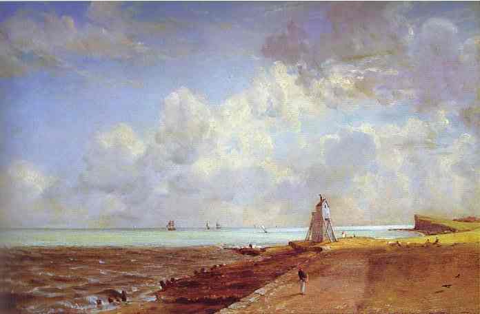 Oil painting:Harwich Light-House. c.1820