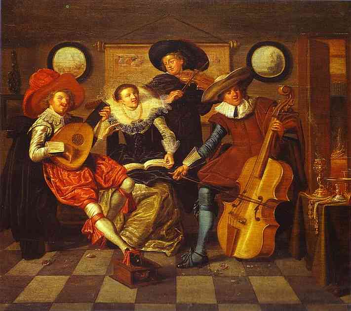 Oil painting:Musicale. 1623