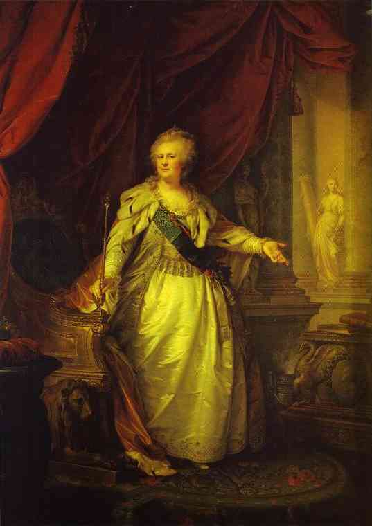 Oil painting:Portrait of Catherine II the Great. 1793