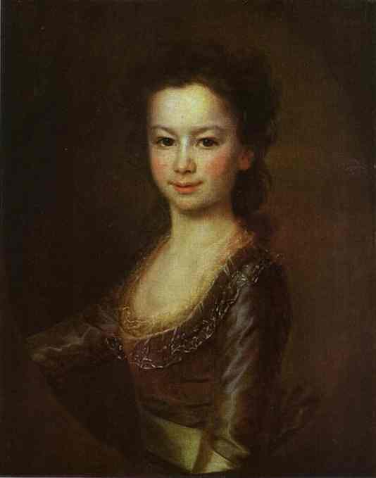 Oil painting:Portrait of Countess Maria Vorontsova as a Child. c.1790