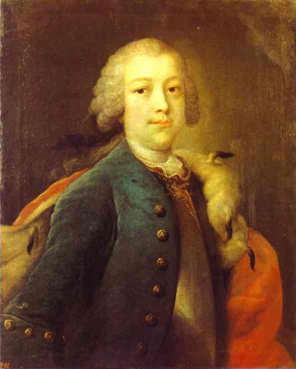 Oil painting:Portrait of Prince Boris Kurakin (1733-1764)1748.
