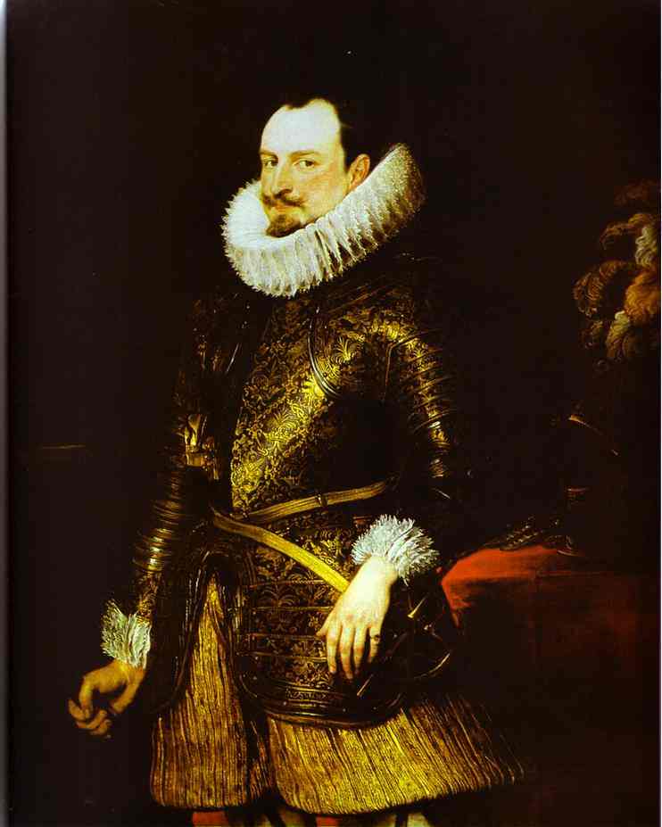 Oil painting:Prince Emmanuel Philibert of Savoy. 1624