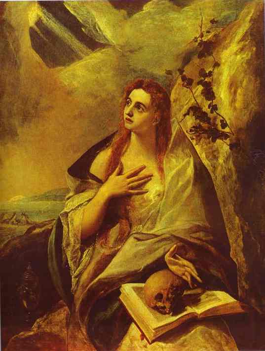 Oil painting:St. Mary Magdalene. 1576-1578