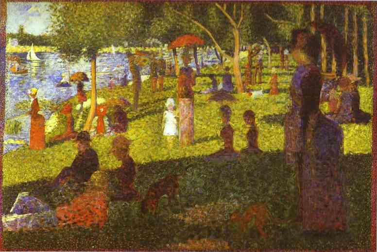 Oil painting:Study for A Sunday on La Grande Jatte. 1884