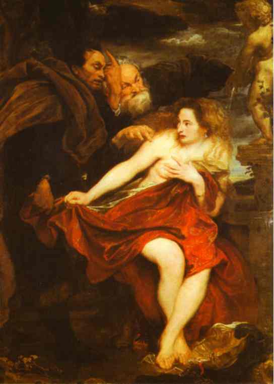 Oil painting:Susanna and the Elders. 1621