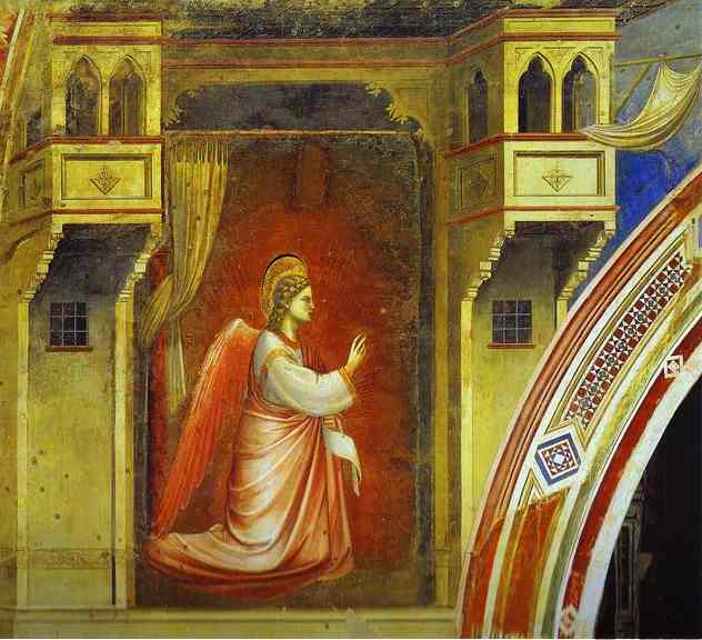 Oil painting:The Angel of Annunciation. 1302