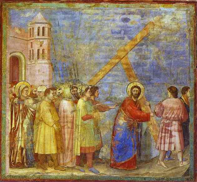Oil painting:The Carrying of the Cross. 1304